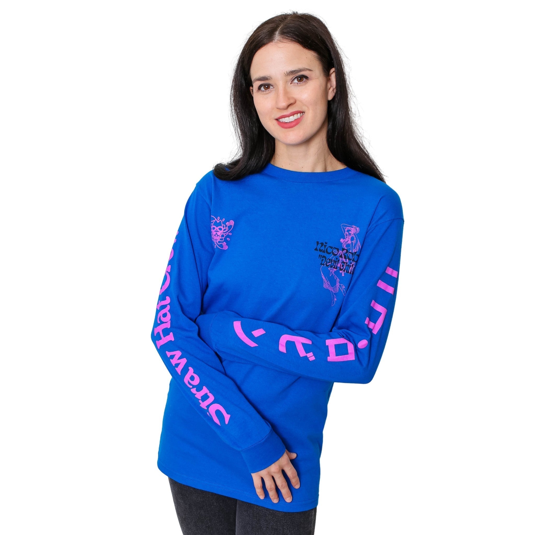One Piece Nico Robin Demon Child Anime Adult Long Sleeve Graphic T-Shirt - Fundom