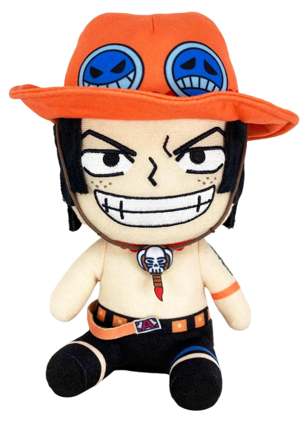 One Piece - Portgas D. Ace Sitting Pose Plush 7" - Fundom