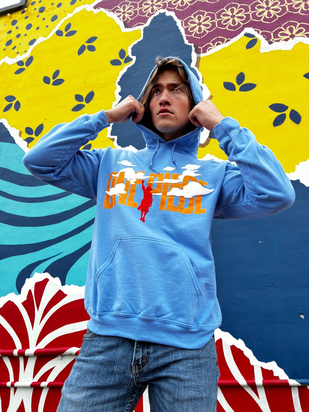 One Piece Puffy Monkey D. Luffy & Clouds - Front Back & Sleeve Print - Licensed Adult Hoodie - Fundom