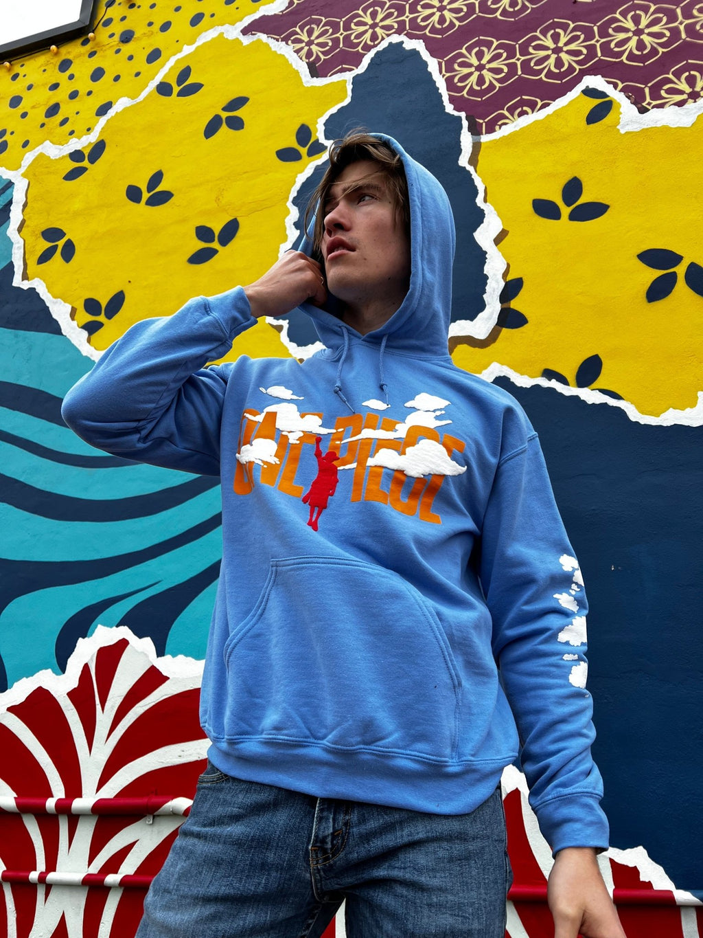 One Piece Puffy Monkey D. Luffy & Clouds - Front Back & Sleeve Print - Licensed Adult Hoodie - Fundom