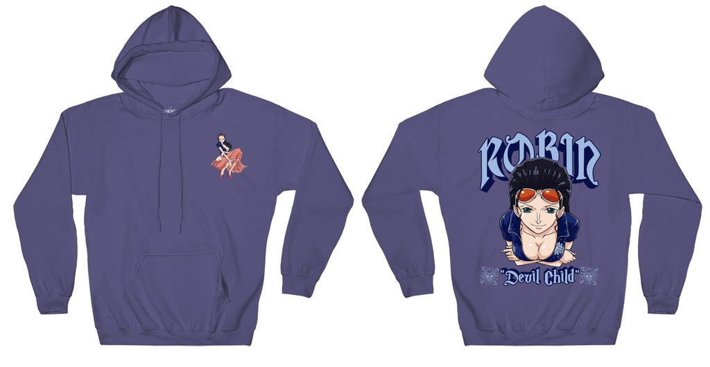 One Piece Robin Devil Child With Back Print Officially Licensed Adult Hoodie - Fundom