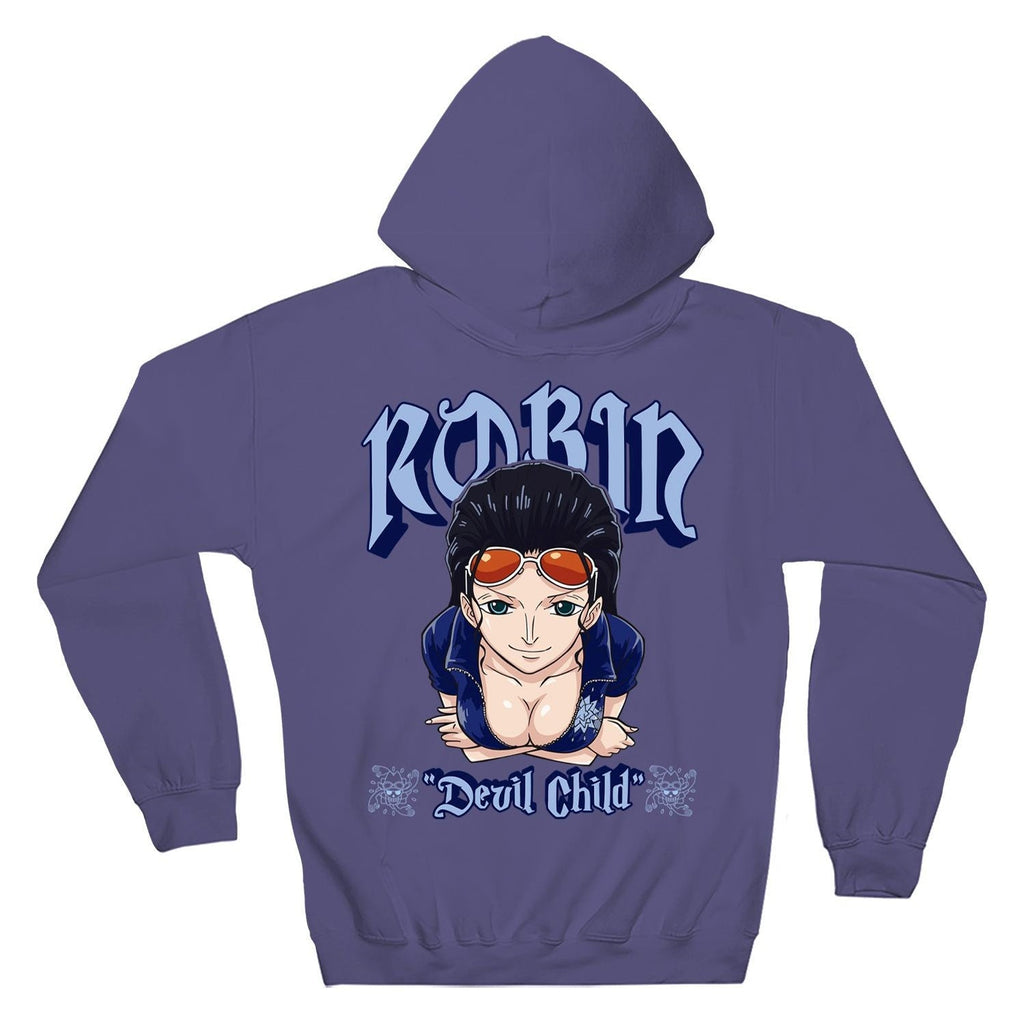 One Piece Robin Devil Child With Back Print Officially Licensed Adult Hoodie - Fundom