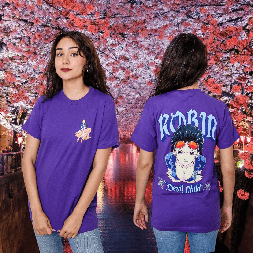 One Piece Robin Devil Child With Back Print Officially Licensed Adult T-Shirt - Fundom