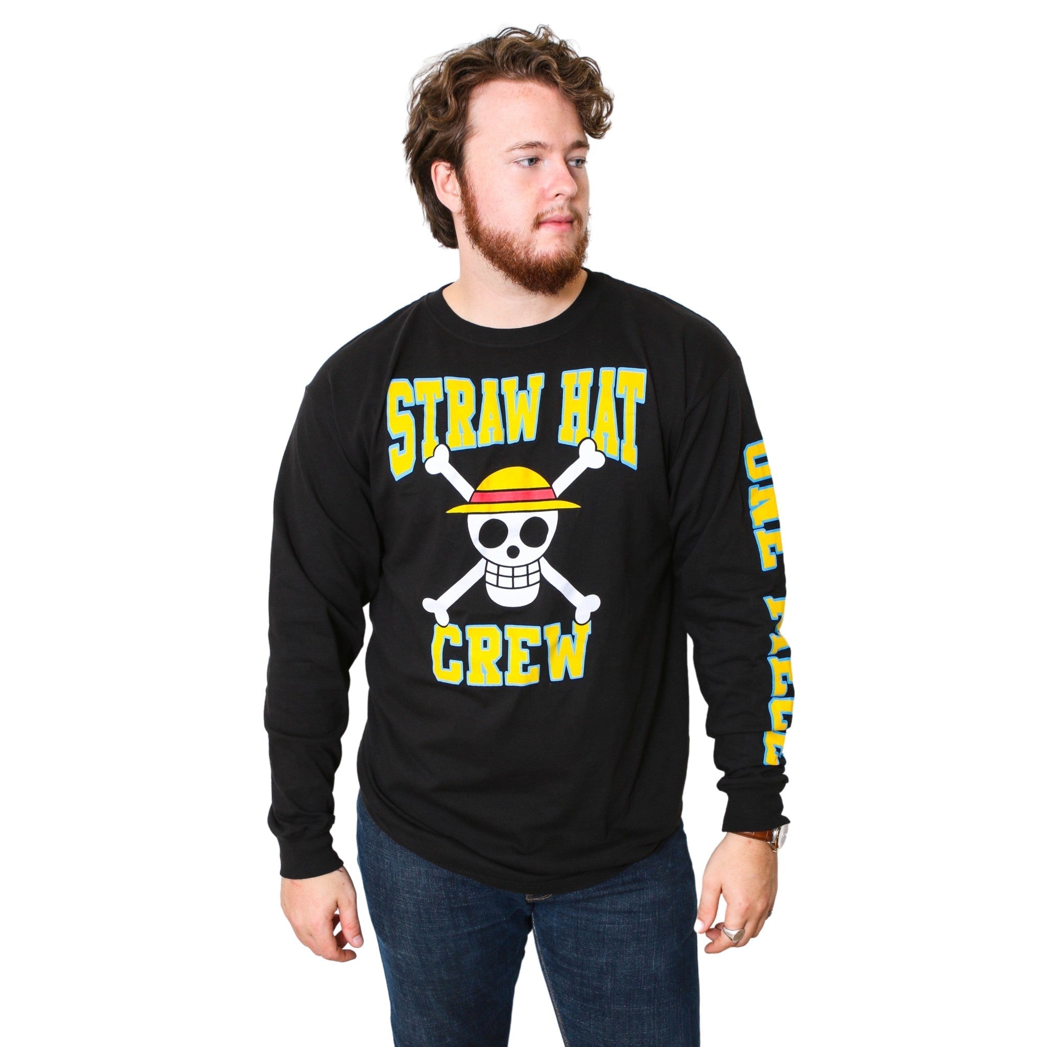One Piece Straw Hat Crew Athletic Type Anime Adult Long Sleeve T-Shirt - Fundom