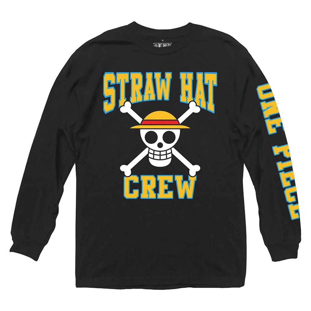 One Piece Straw Hat Crew Athletic Type Anime Adult Long Sleeve T-Shirt - Fundom