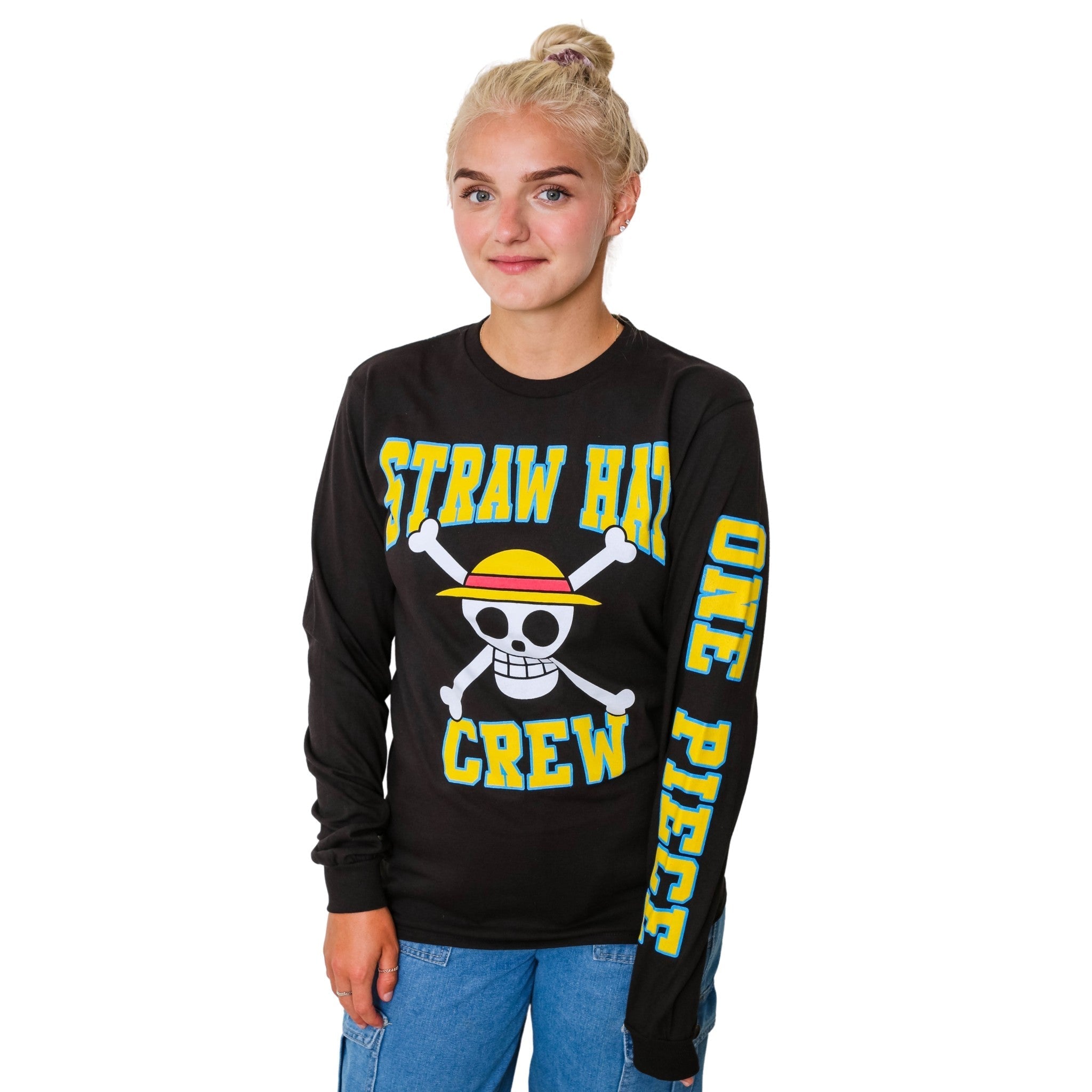 One Piece Straw Hat Crew Athletic Type Anime Adult Long Sleeve T-Shirt - Fundom