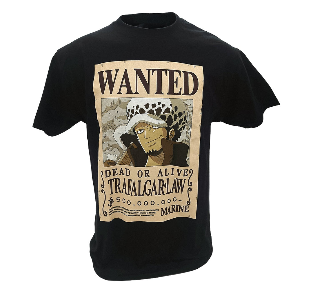 One Piece - Wanted Poster Trafalgar D. Water Law Officially Licensed Adult Men's T-Shirt - Fundom