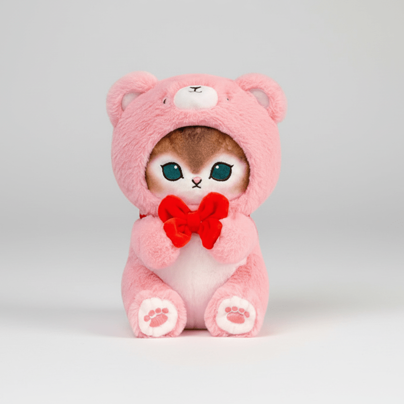 Mofusand Pink Bear Plush 9" - Fundom