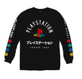 Playstation Logo with Japanese Characters Gamer Adult Long Sleeve T-Shirt - Fundom