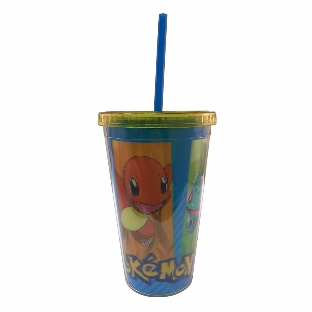 Pokemon Kanto Starter Tumbler Travel Cup With Straw - Fundom