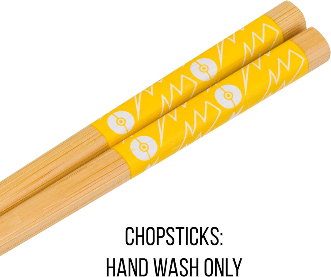 Pokemon Pikachu Black Ceramic Ramen Noodle Rice Bowl with Chopsticks 20 Ounces - Fundom