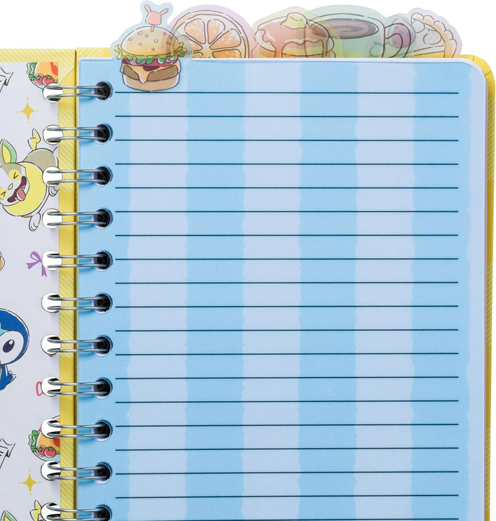 Pokemon - Pikachu, Yamper, Piplup, and Eevee 8in by 5in Spiral Tabbed Notebook - Fundom