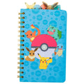 Pokemon Starters and Eevee Spiral Tabbed Notebook 8 x 5 Inches - Fundom