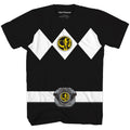 Power Rangers Black Ranger Costume Adult T Shirt - Fundom
