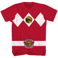 Power Rangers Red Ranger Costume Adult Red T Shirt - Fundom