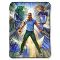 Power Rangers Green White Ranger Tommy Oliver Flannel Throw Super Soft Fleece Blanket 45x60in
