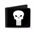 Punisher Marvel Comics White Skull Logo On Black Bi - Fold Wallet - Fundom