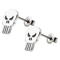 Punisher Skull Stainless Steel Stud Earrings - Fundom