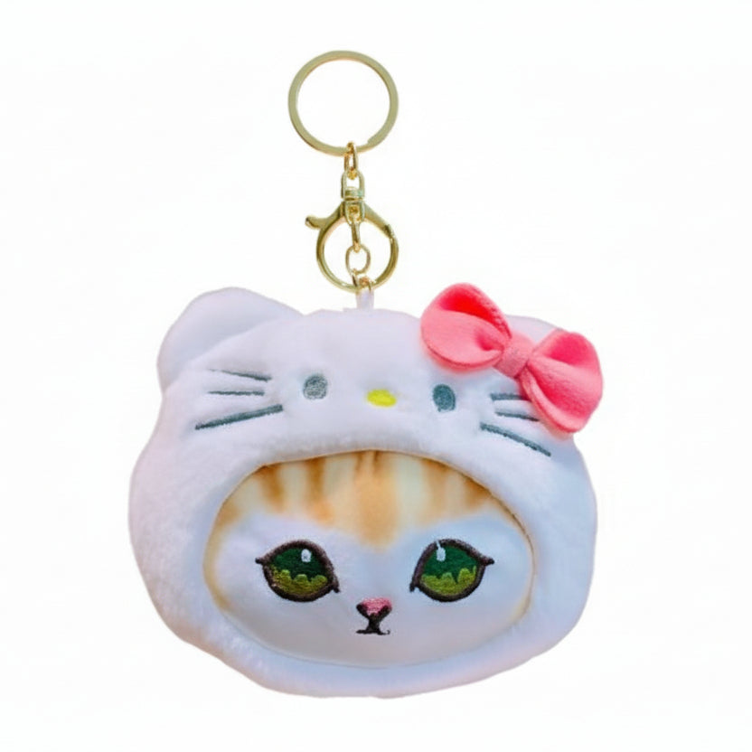 Mofusand Sanrio Hello Kitty Coin Purse Keychain
