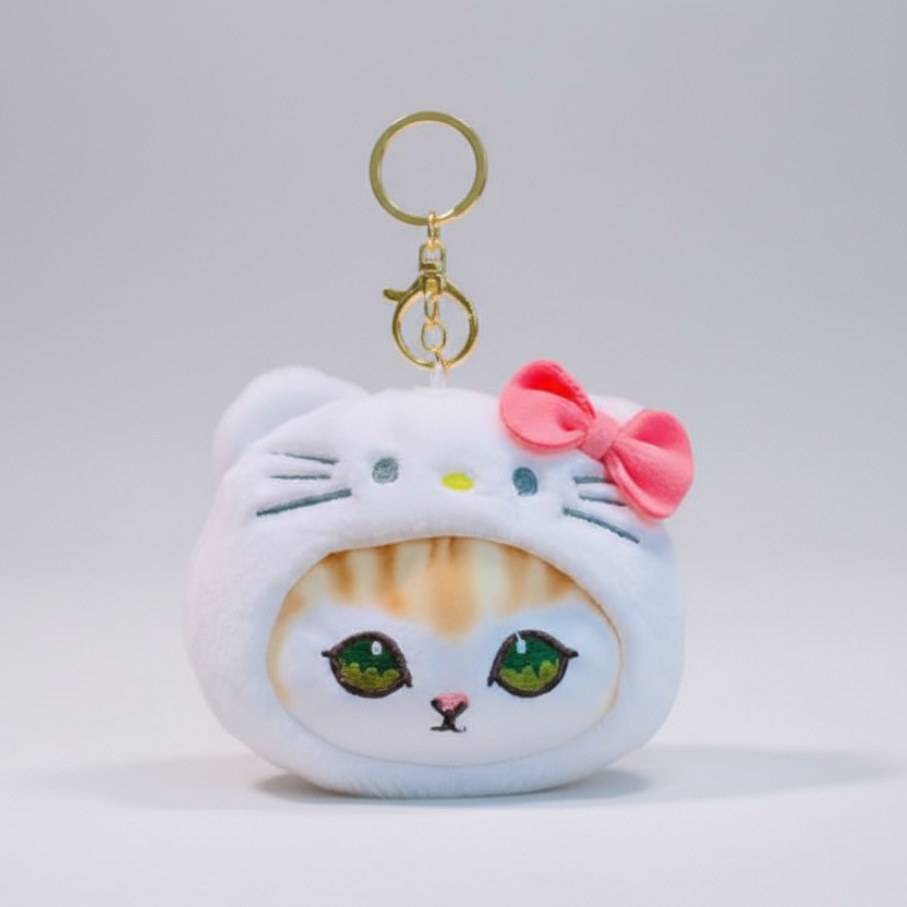 Mofusand Sanrio Hello Kitty Coin Purse Keychain