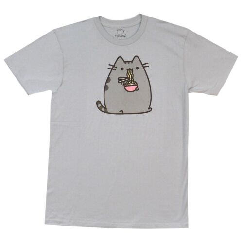 Pusheen The Cat Eating Noodles Cute Facebook Adult T-Shirt - Fundom