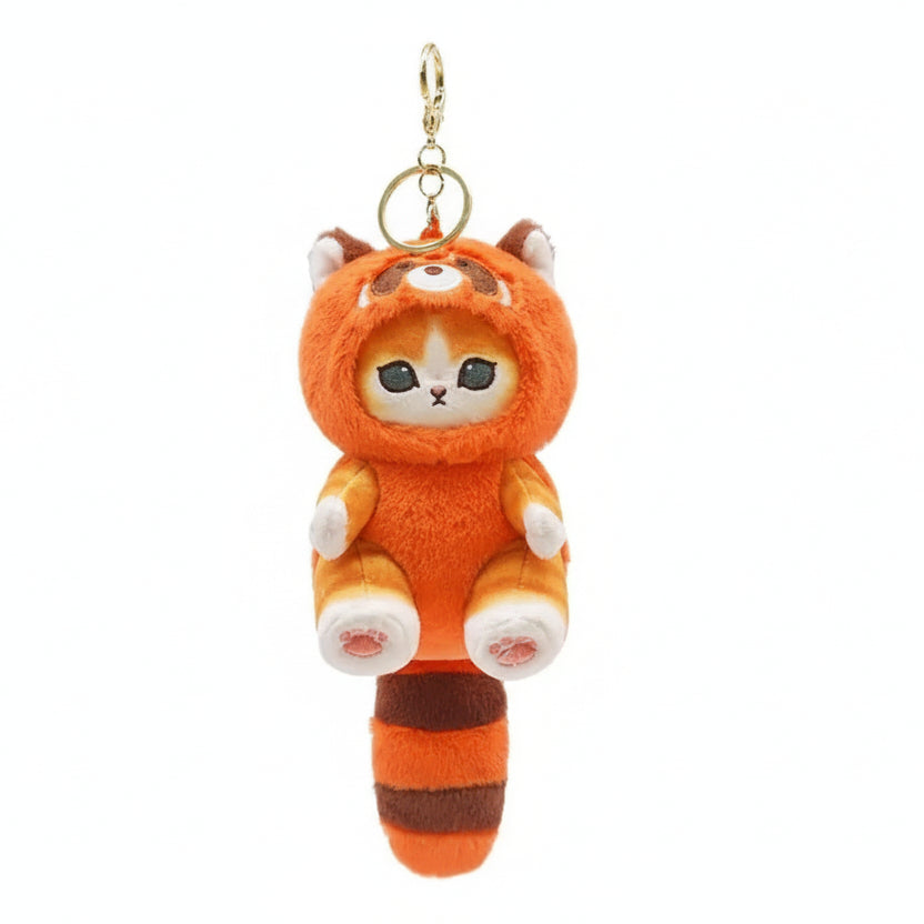 Mofusand Red Panda Cat Plush Keychain