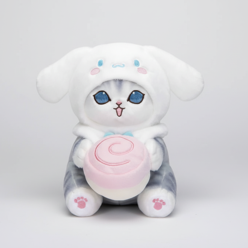 Mofusand Sanrio Cinnamoroll Cat Plush Keychain