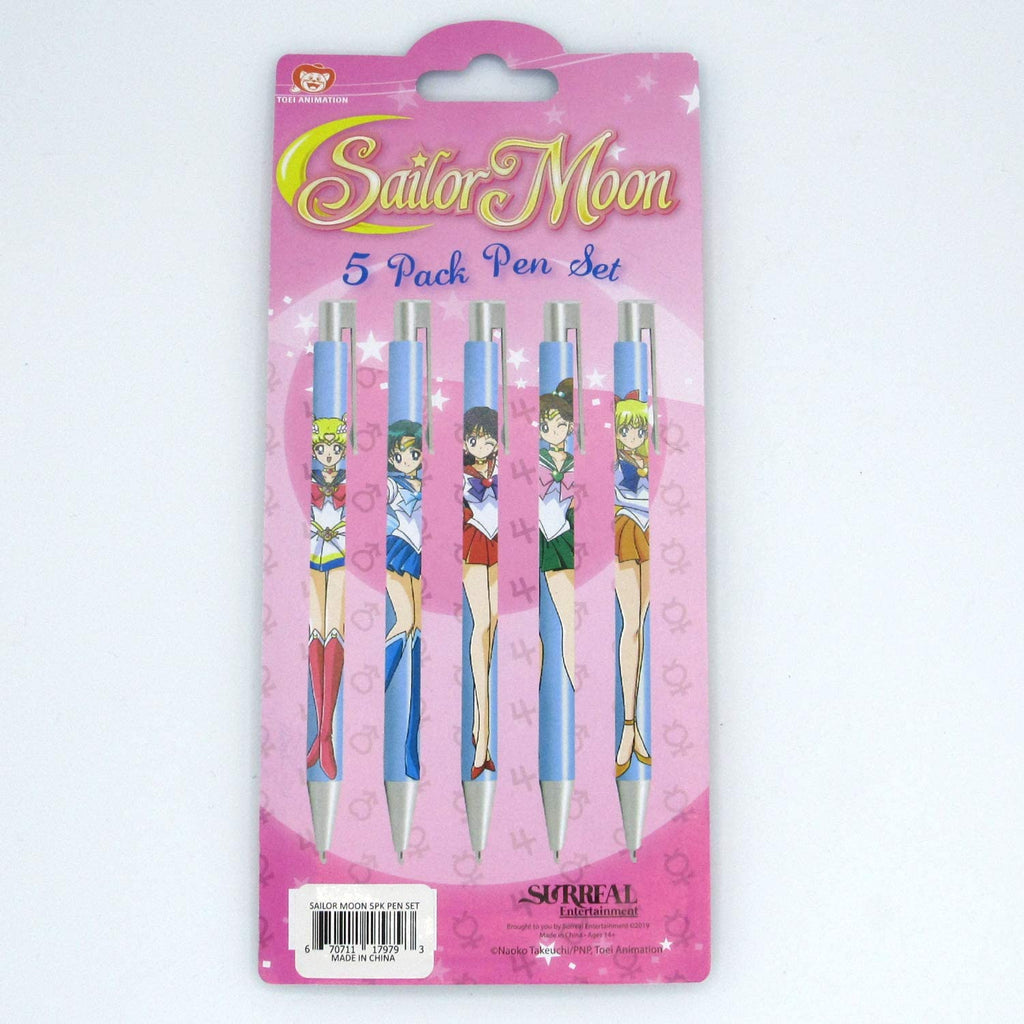 Sailor Moon Featuring Sailor Mercury Mars Jupiter Venus and Sailor Moon Pen Set of Five - Fundom