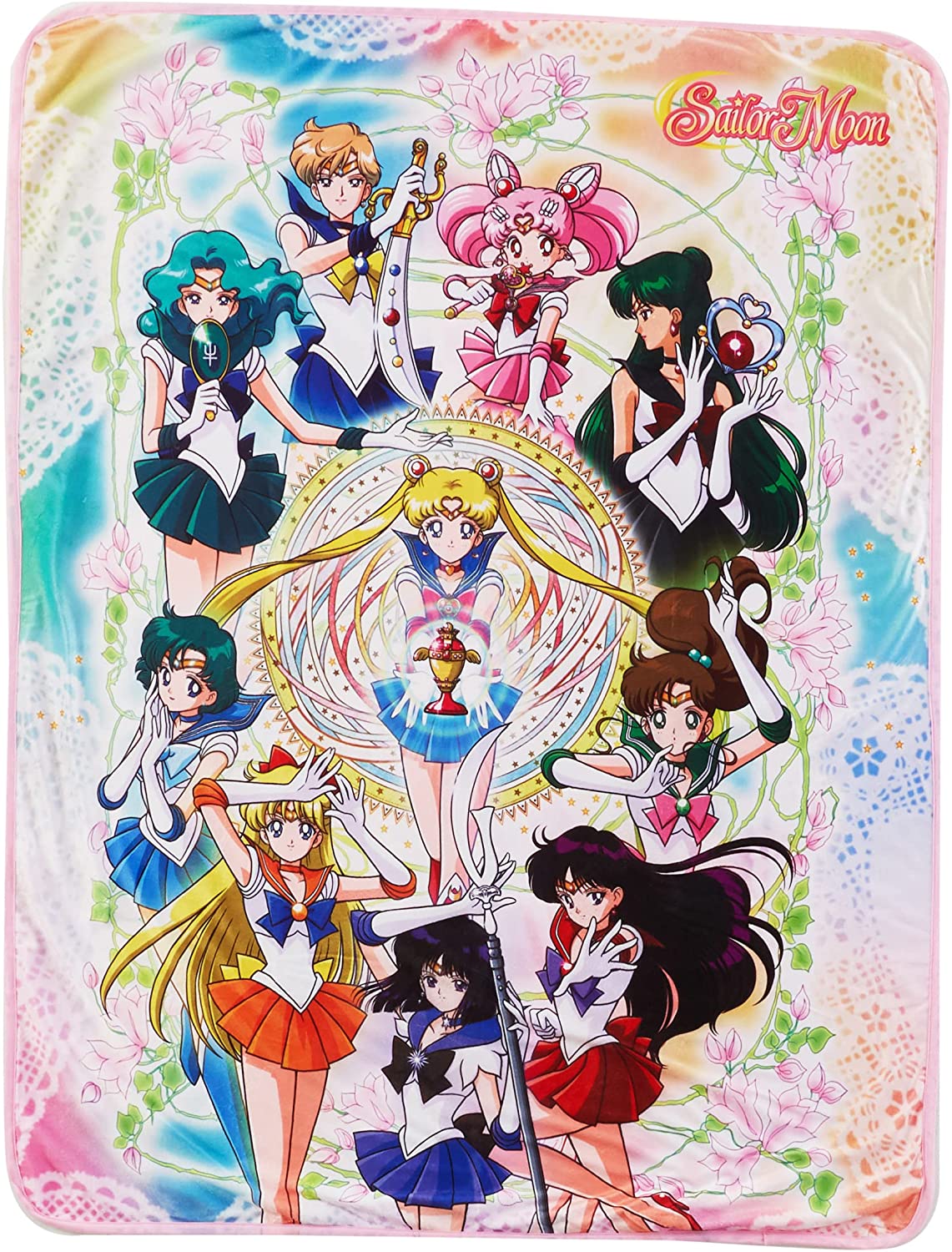 Sailor Moon Group Throw Blanket 46" X 60" Great Eastern Entertainment - Fundom