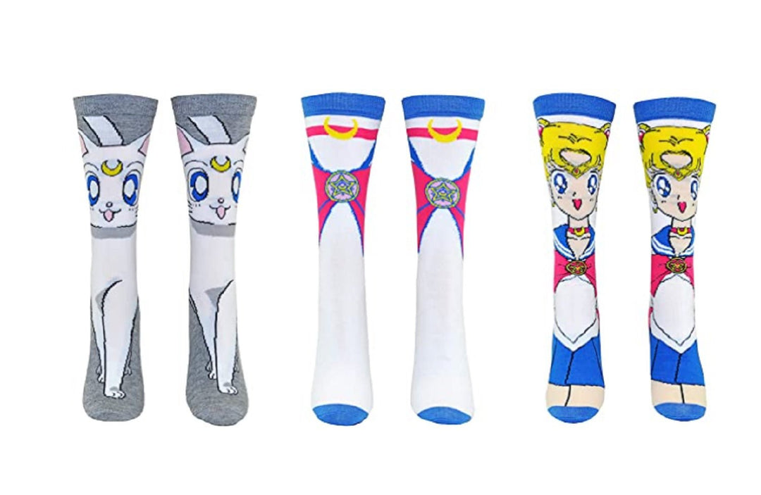 Sailor Moon Sailor Moon, Artemis, Bow Cosplay Anime 3 Pack Crew Socks - Fundom