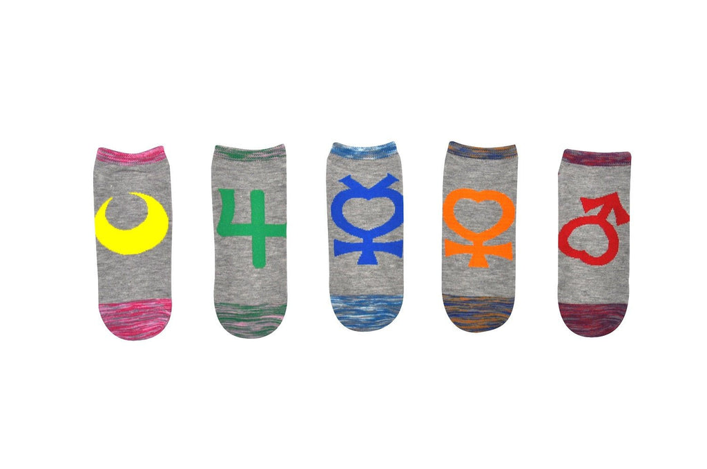 Sailor Moon Space Dye 5 Pack Socks Lowcut Socks - Fits Shoe Size 4 - 10 - Fundom