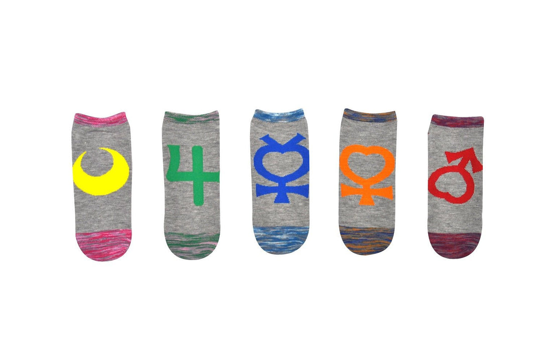 Sailor Moon Space Dye 5 Pack Socks Lowcut Socks - Fits Shoe Size 4 - 10 - Fundom