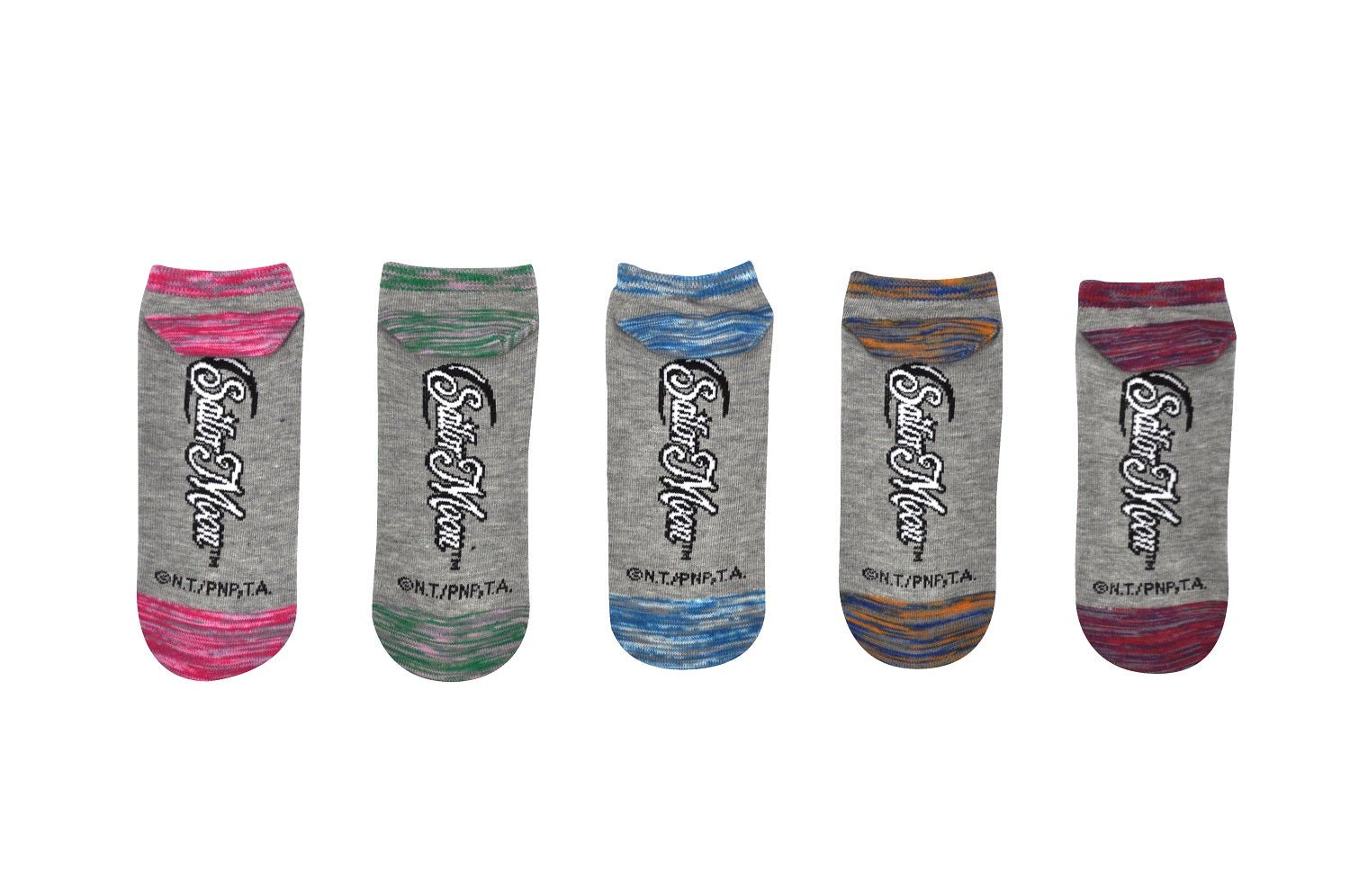 Sailor Moon Space Dye 5 Pack Socks Lowcut Socks - Fits Shoe Size 4 - 10 - Fundom
