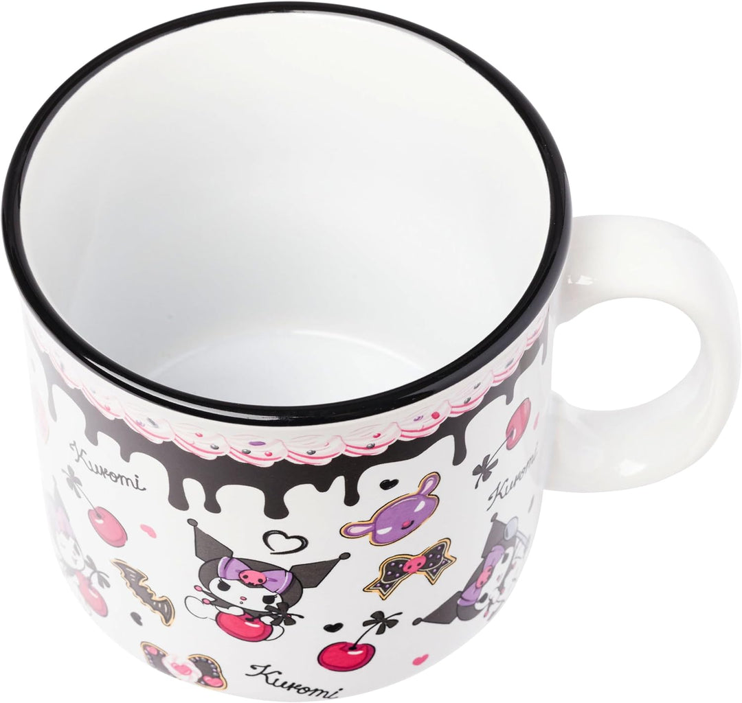 Sanrio Hello Kitty and Friends Keromi Sanrio Cake Toss Pattern Camper Mug 20 Ounces - Fundom