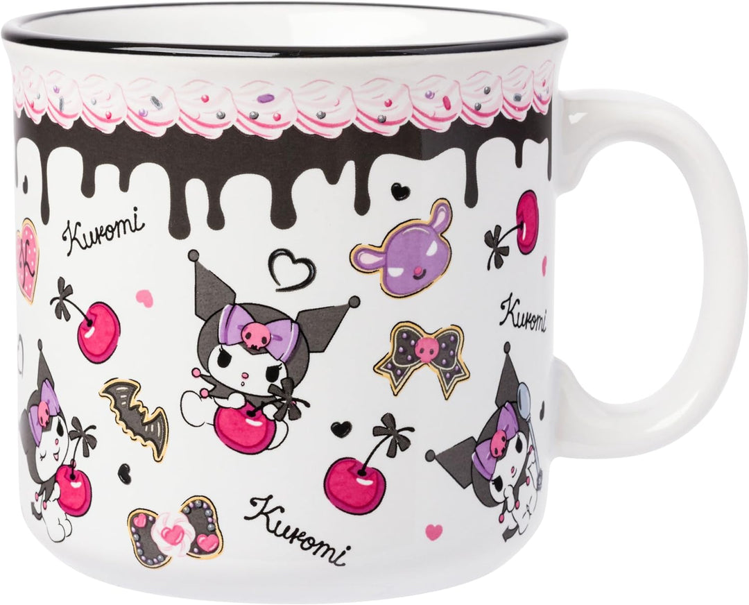 Sanrio Hello Kitty and Friends Keromi Sanrio Cake Toss Pattern Camper Mug 20 Ounces - Fundom