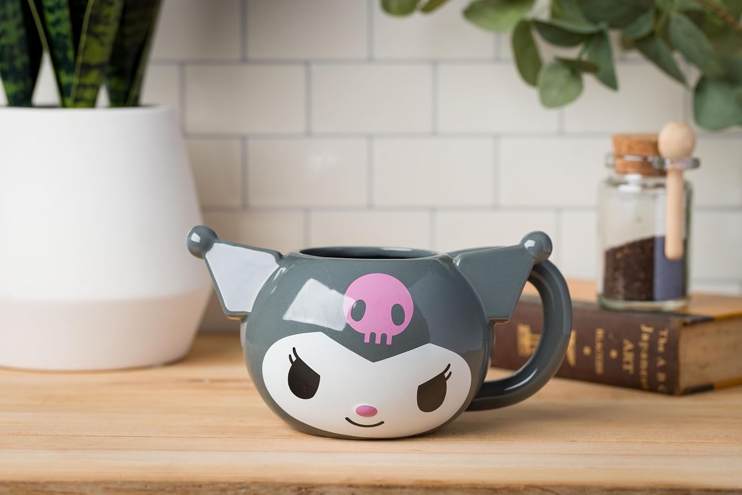 Sanrio Hello Kitty and Friends Kuromi Ceramic 3D Sculpted Mug Microwave Safe 20 Ounces - Fundom