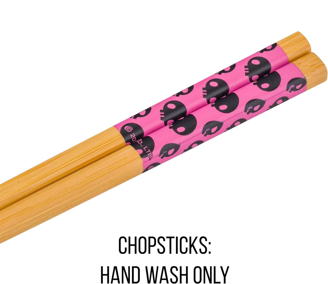 Sanrio Hello Kitty and Friends Kuromi Ceramic Ramen Noodle Rice Bowl with Chopsticks Microwave Safe 20 Ounces - Fundom