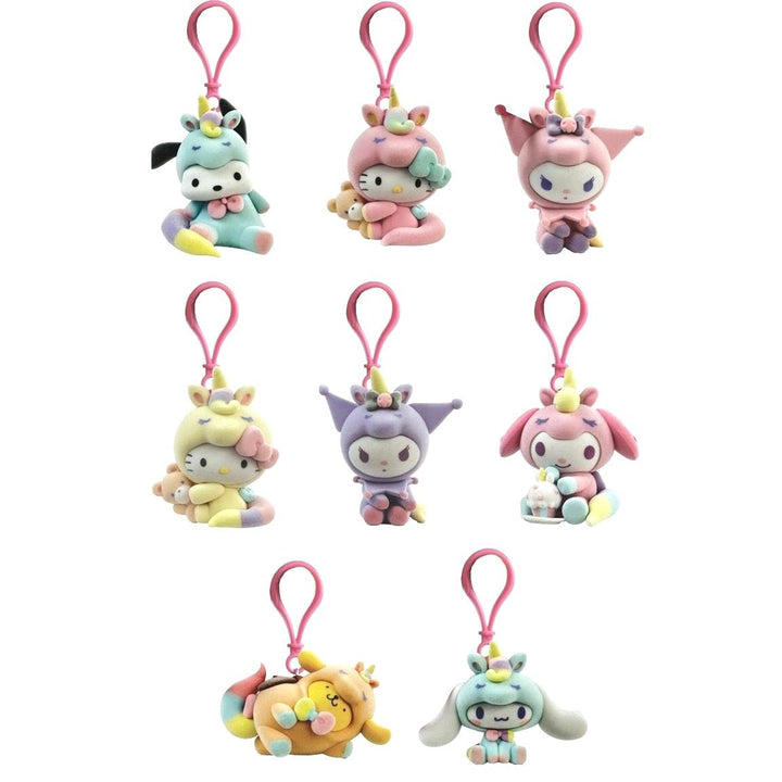 Sanrio Hello Kitty And Friends Pastel Outfit Exclusive Jumbo Flocked Hanger Bag Clip Blind Box - Fundom