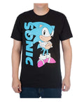 Sega Sonic Black Adult T Shirt - Fundom