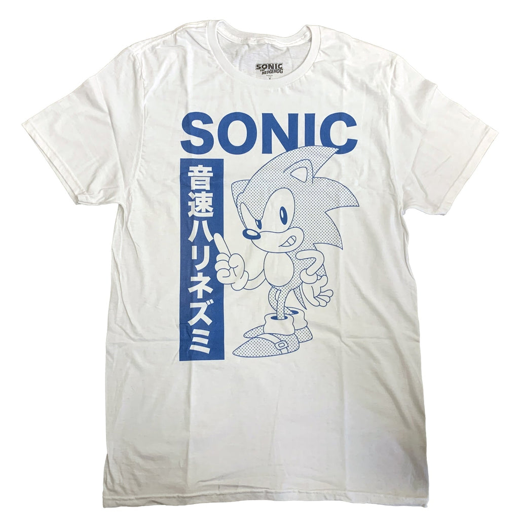 Sega Sonic Kanji Text Adult T Shirt - Fundom
