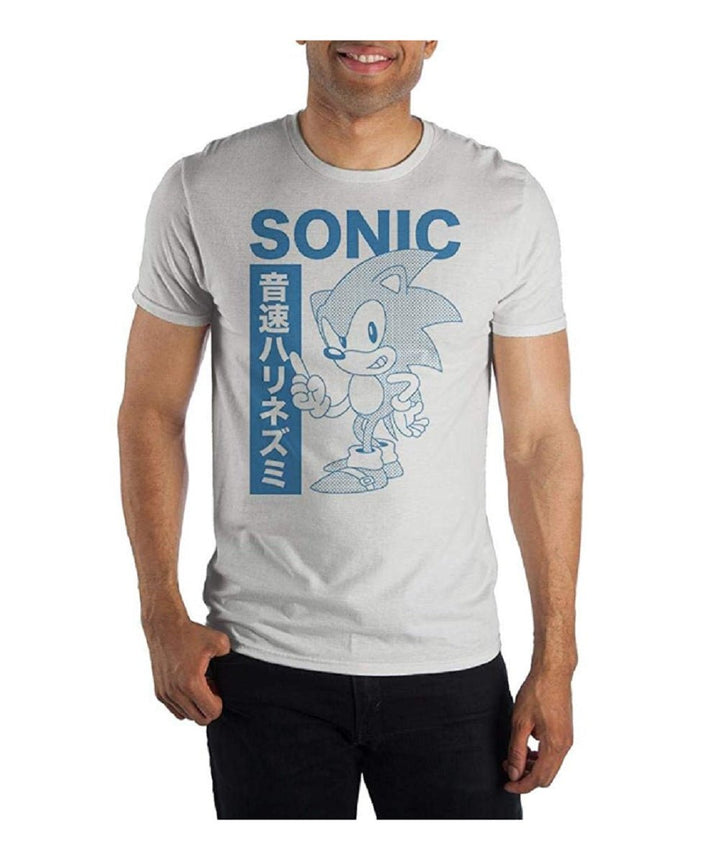 Sega Sonic The Hedgehog Kanji Glitch Adult T Shirt - Fundom