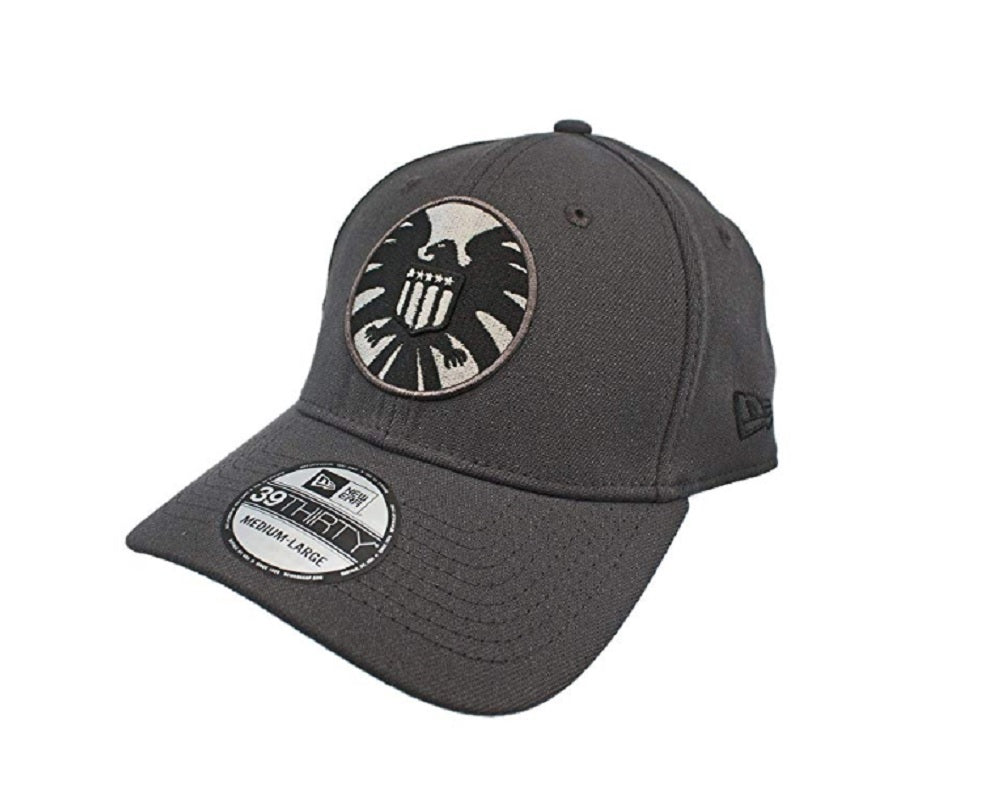 Shield Graphite Marvel Comics New Era 39Thirty Fitted Hat - Medium/Large - Fundom
