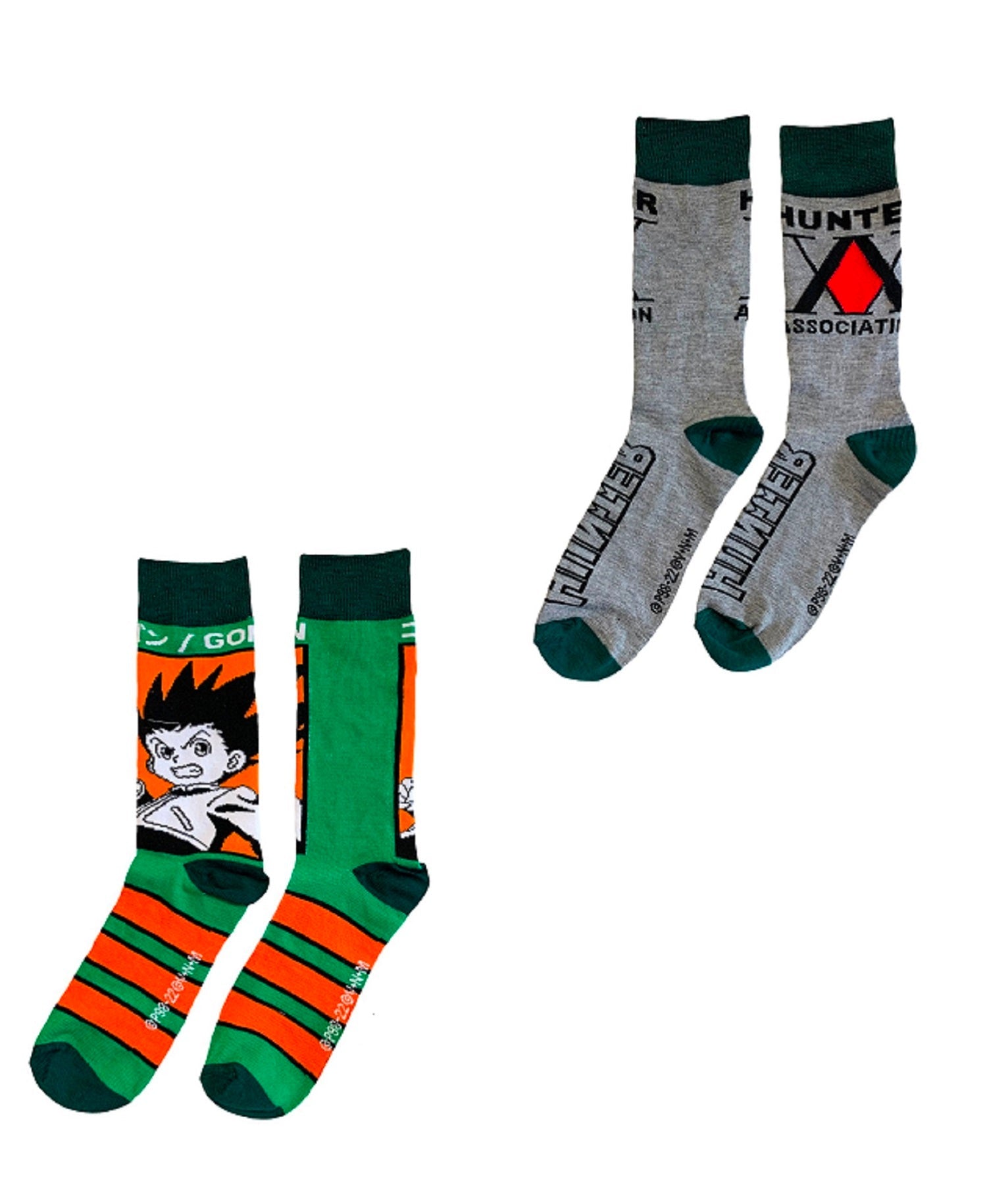 Hunter X Hunter Gon Freecss & Hunter Association 2 Pack Crew Socks