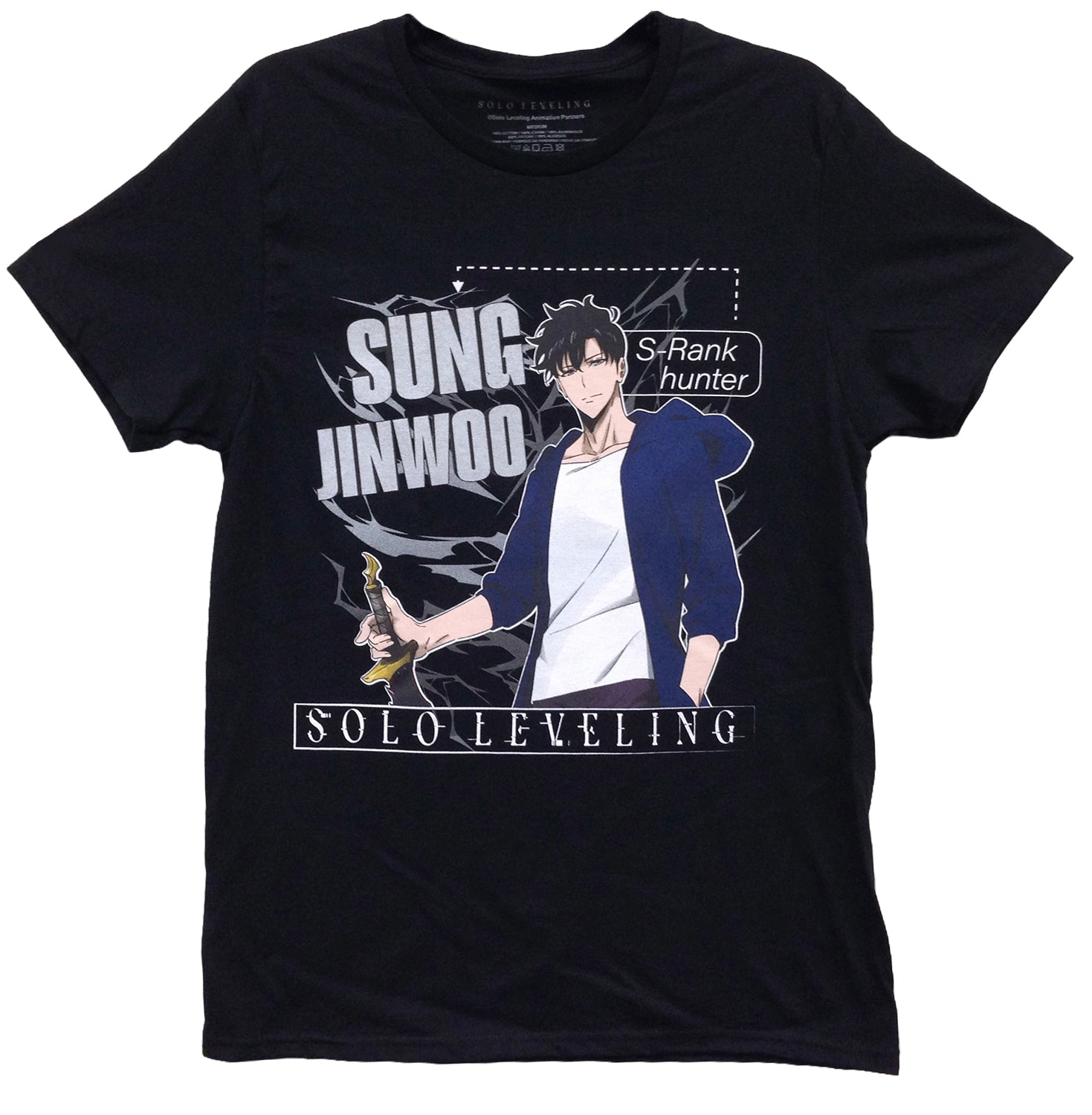 Solo Leveling - Sung Jinwoo Attack Style Black Adult T-Shirt - Fundom