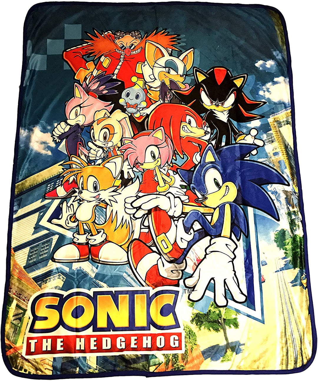 Sonic & Tails Big Group Sublimation Throw Blanket - Fundom