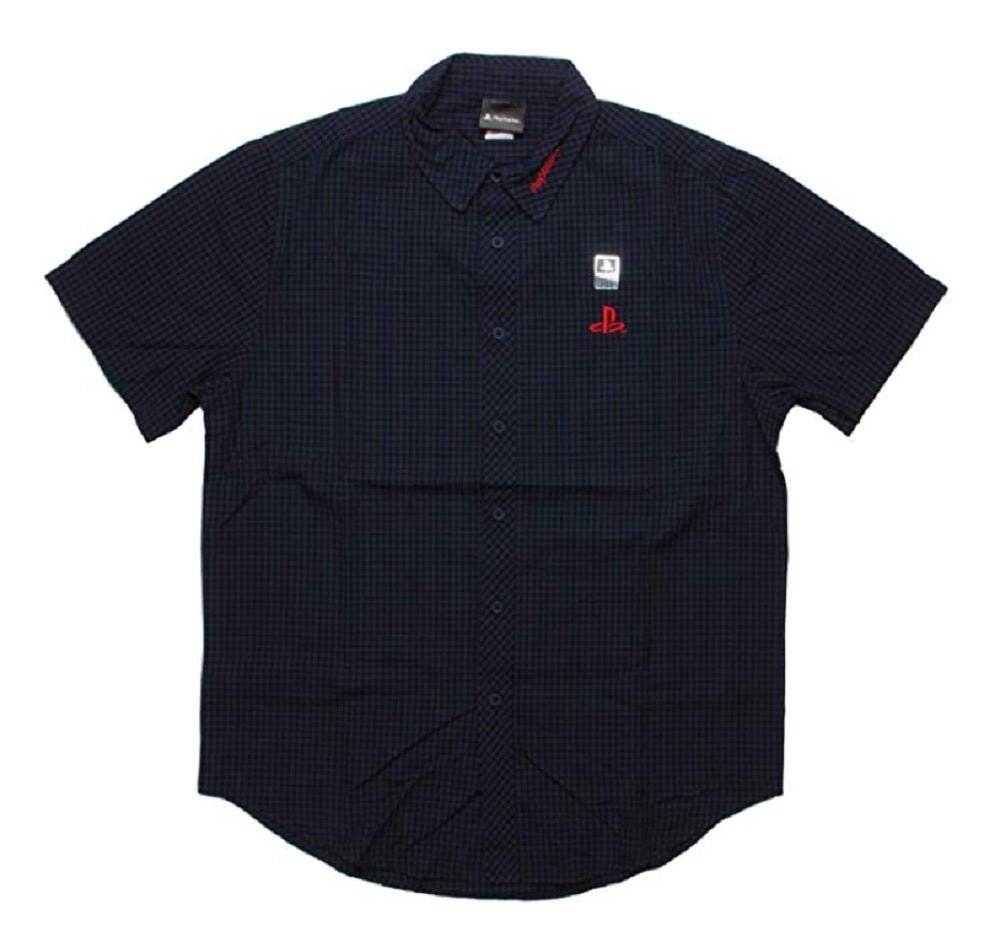 Sony Playstation Logo Shop Gamer Adult Work Shirt - Fundom