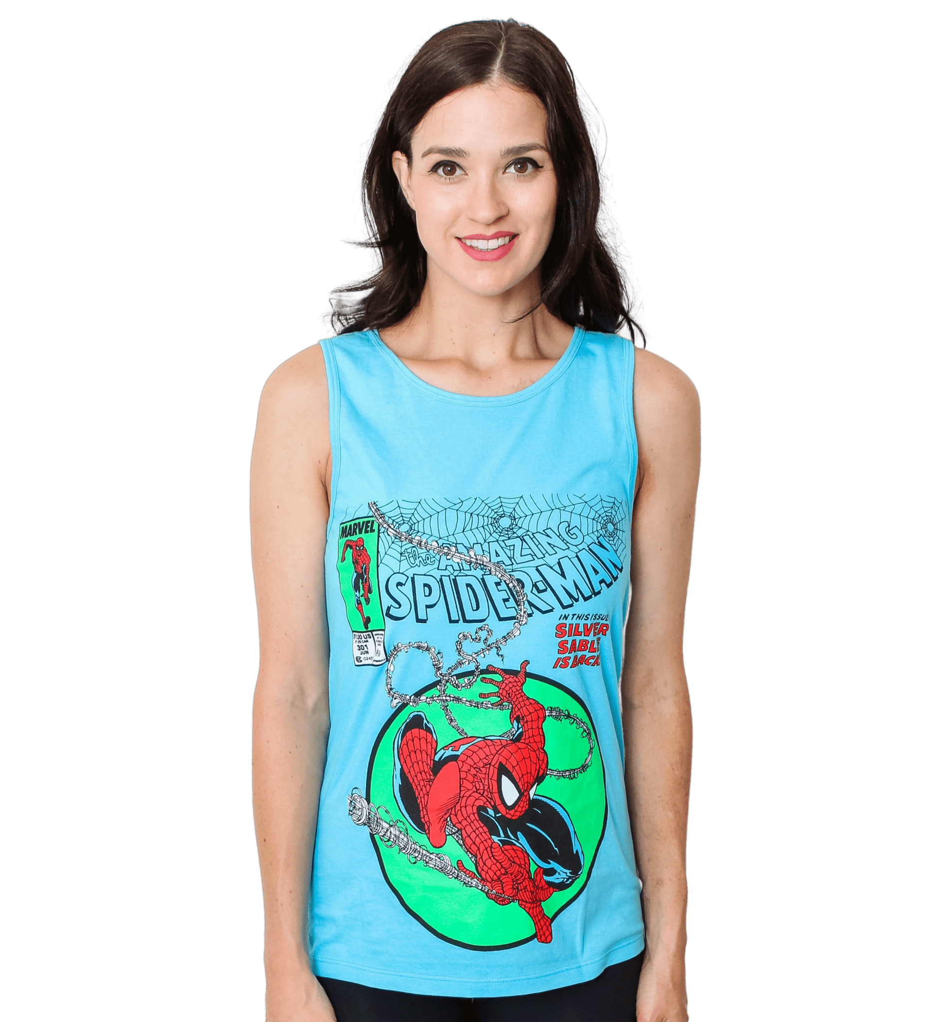 Spider - Man 90's Circle Marvel Comics Adult Tank Top - Fundom