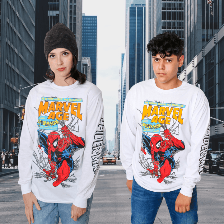 Spider - Man 90's Marvel Age Marvel Adult Long Sleeve T Shirt - Fundom