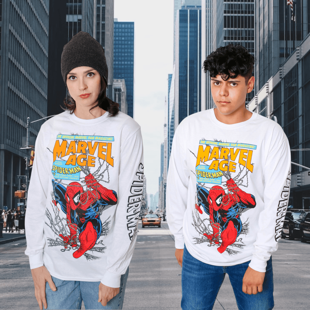 Spider - Man 90's Marvel Age Marvel Adult Long Sleeve T Shirt - Fundom