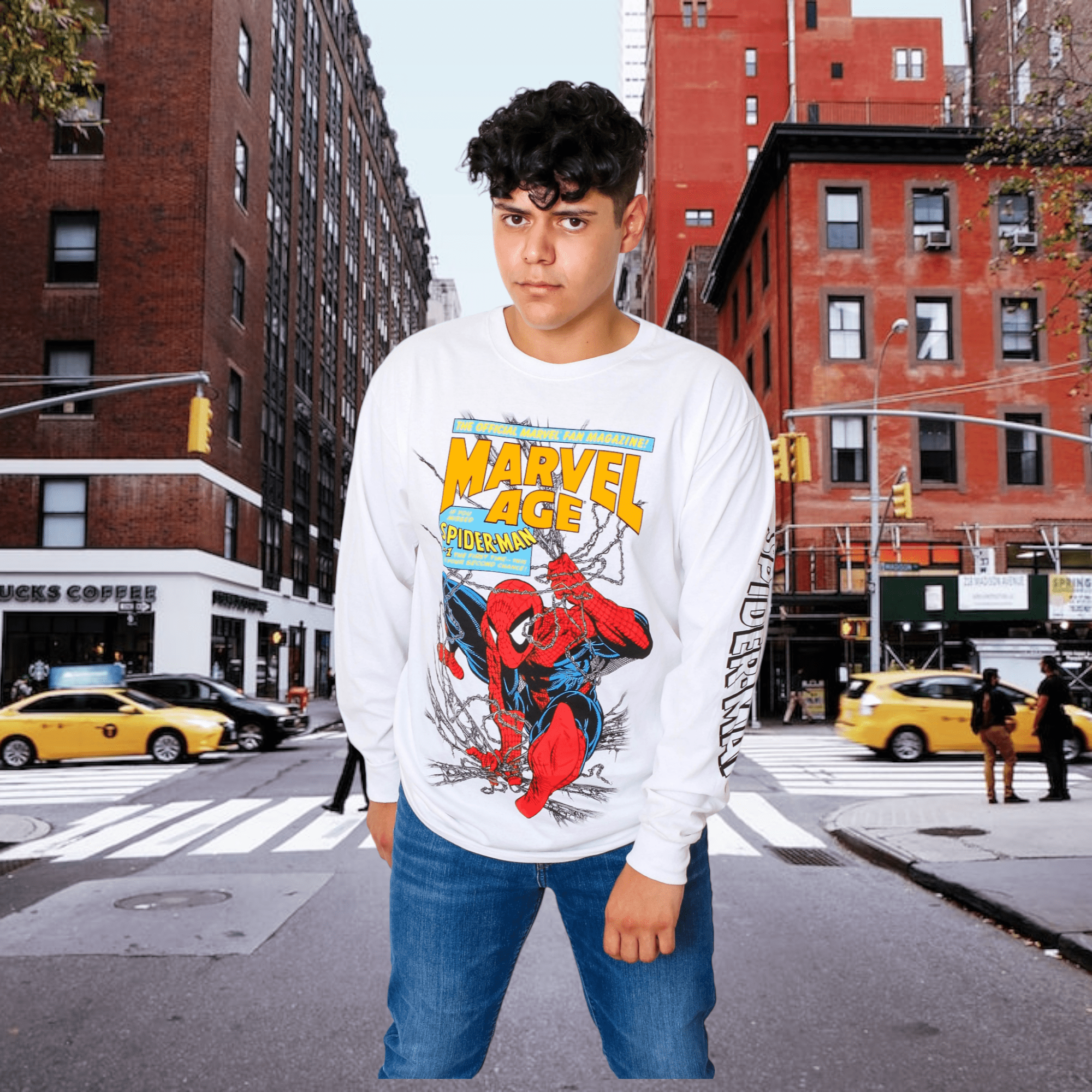 Spider - Man 90's Marvel Age Marvel Adult Long Sleeve T Shirt - Fundom